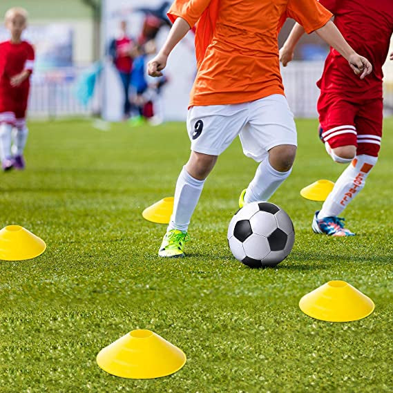 Kit 1 Escada de Agilidade + 5 Cones + 5 chapéus chinês coloridos + Velocidade Agilidade Futebol Funcional